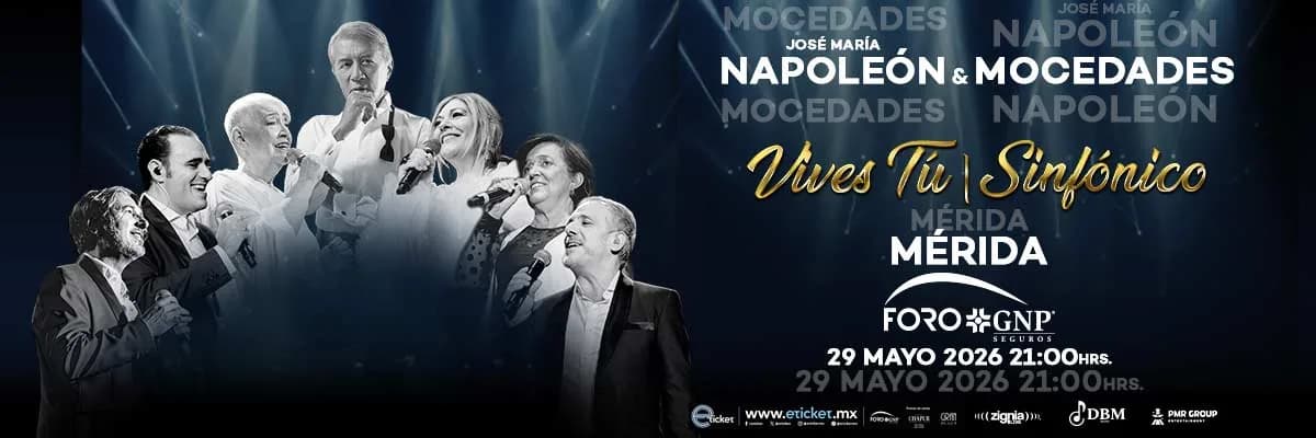  Vives Tú Sinfónico , José María Napoleón y Mocedades en Mérida