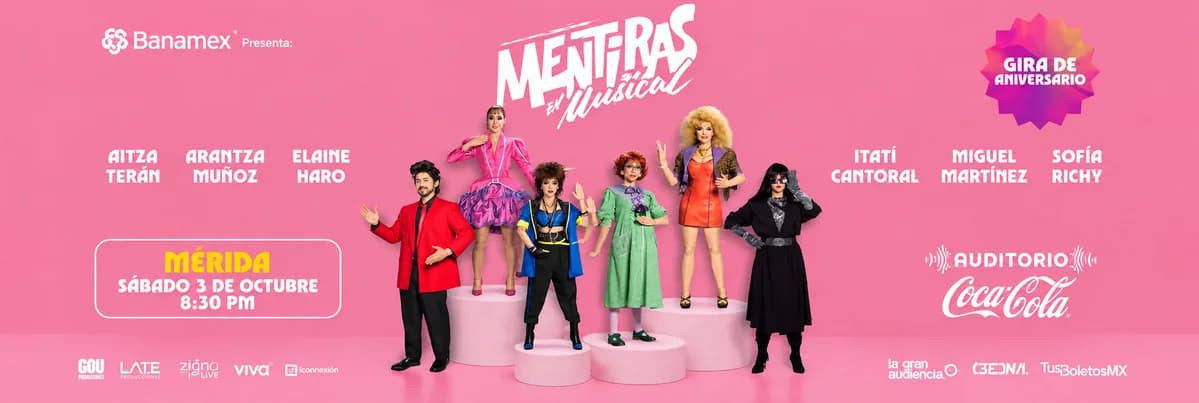 Mentiras, el Musical regresa a Mérida, con éxitos de los 80